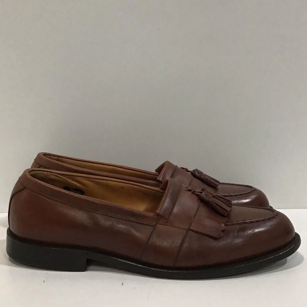 Men’s Allen Edmonds Newport Kiltie Tassel Loafer Chili Leather Size 12EEE
